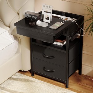 Lazzanto Hidden Drawer Nightstand